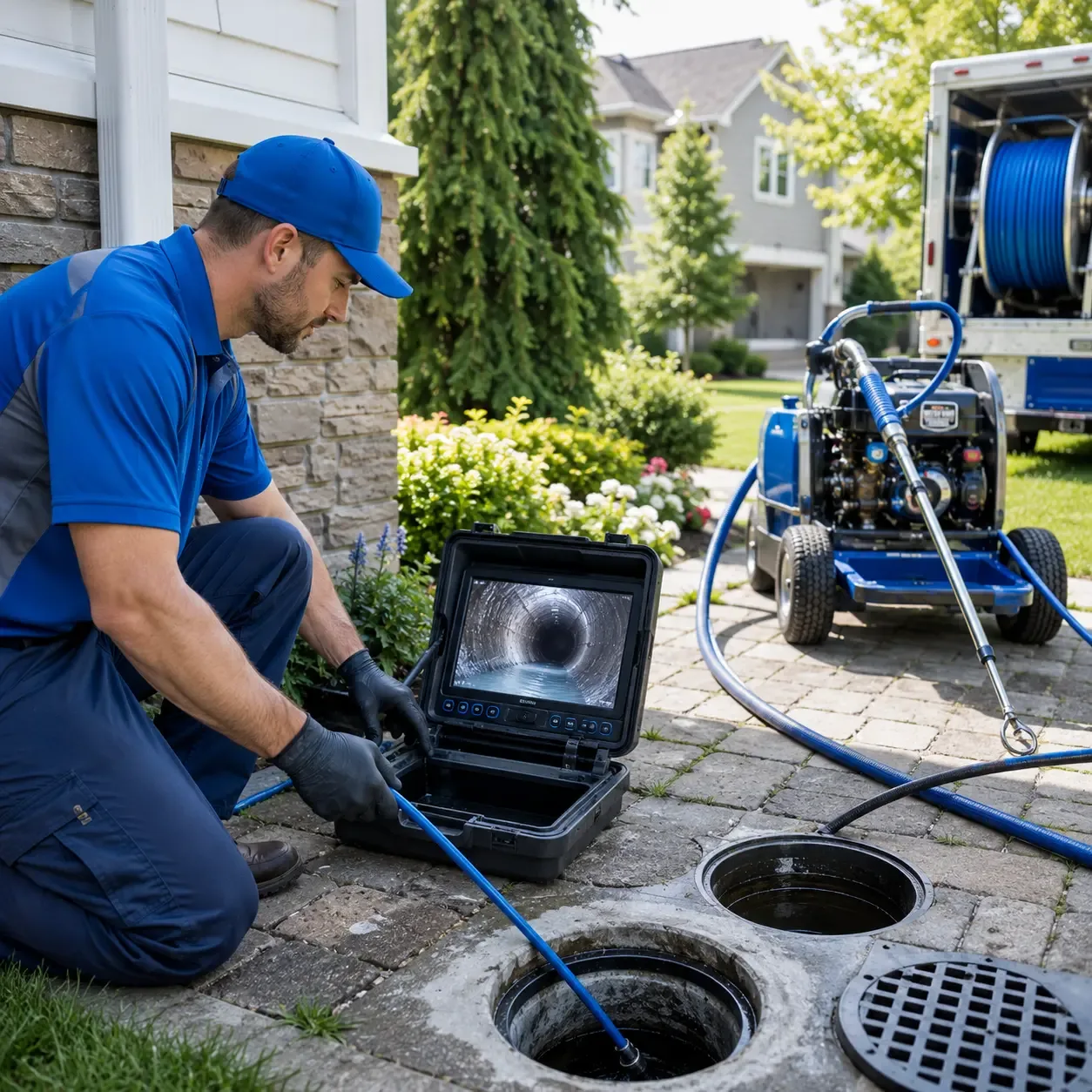 Outdoor drain cleaning professionals serving San Benito, TX